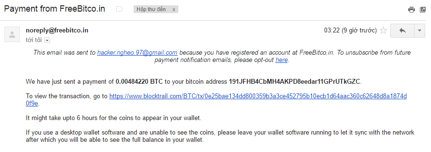 Bằng chứng nhận thanh toán từ trang kiếm bitcoin free