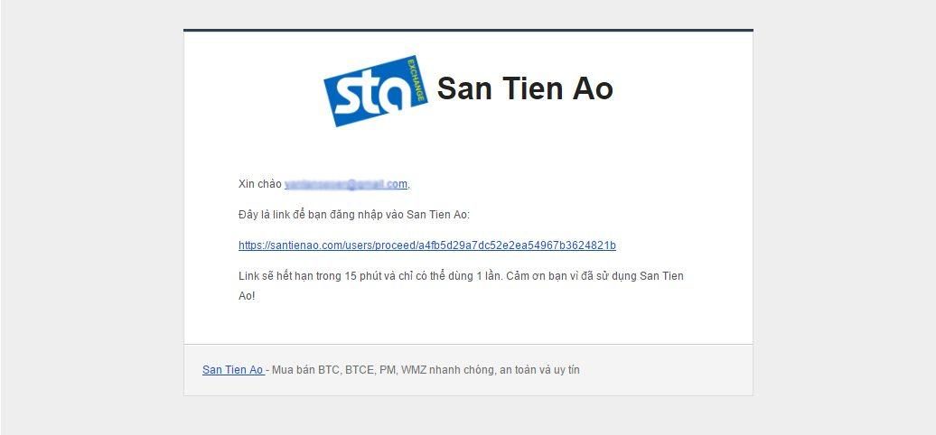 Xác nhận đăng ký tài khoản trên santienao.com