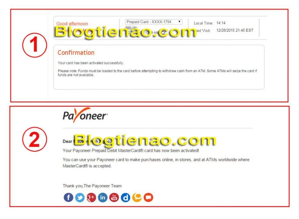 Payoneer اکاؤنٹ کو چالو کرنے کا طریقہ تصویر 3