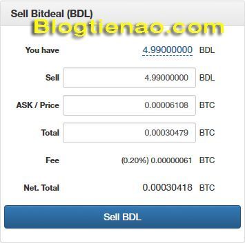 Cách bán Bitdeal trên NovaExchange. Ảnh 1