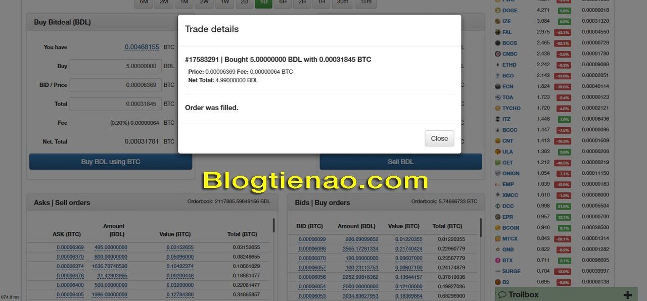 Cách mua Bitdeal trên NovaExchange. Ảnh 4