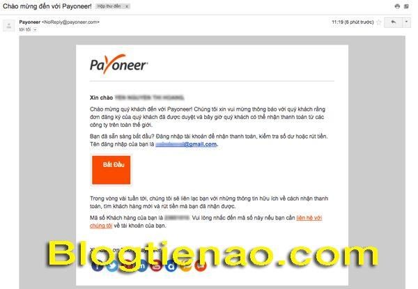 Cách yêu cầu Payoneer gửi thẻ. Ảnh 1