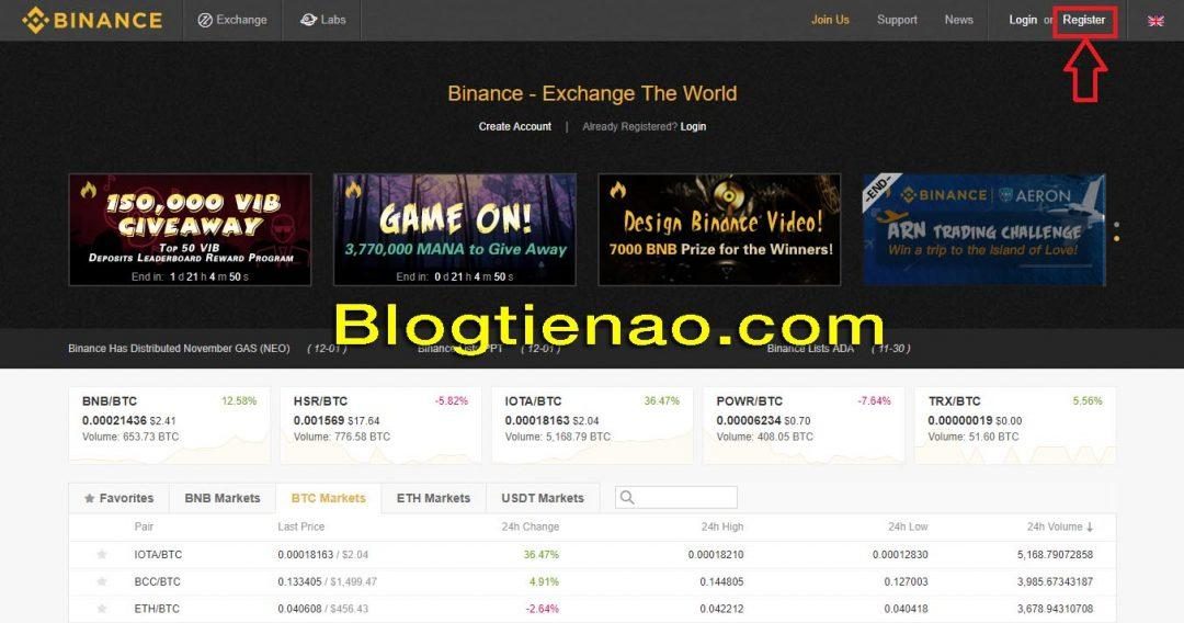 Hướng dẫn đăng ký tài khoản Binance. Ảnh 1