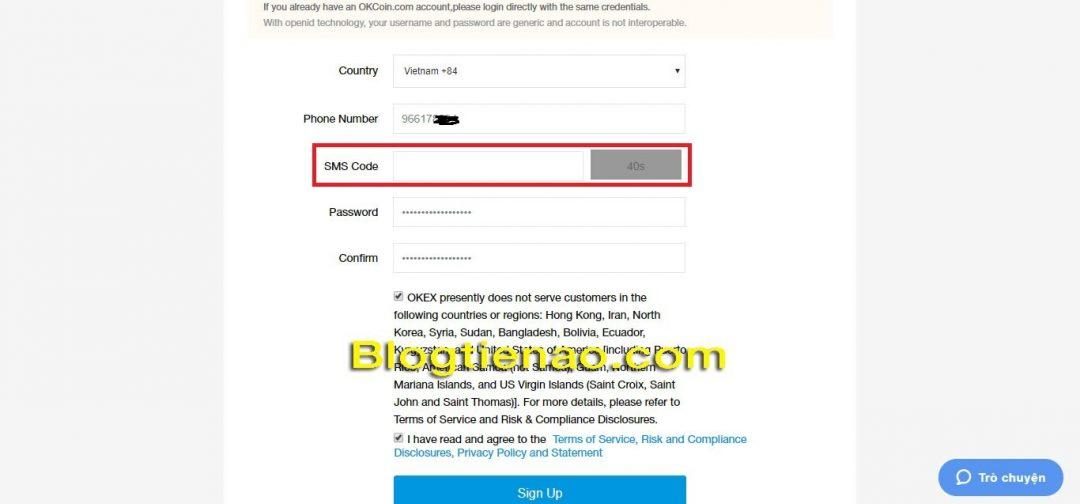 Đăng ký tài khoản trên OKEx. Ảnh 2
