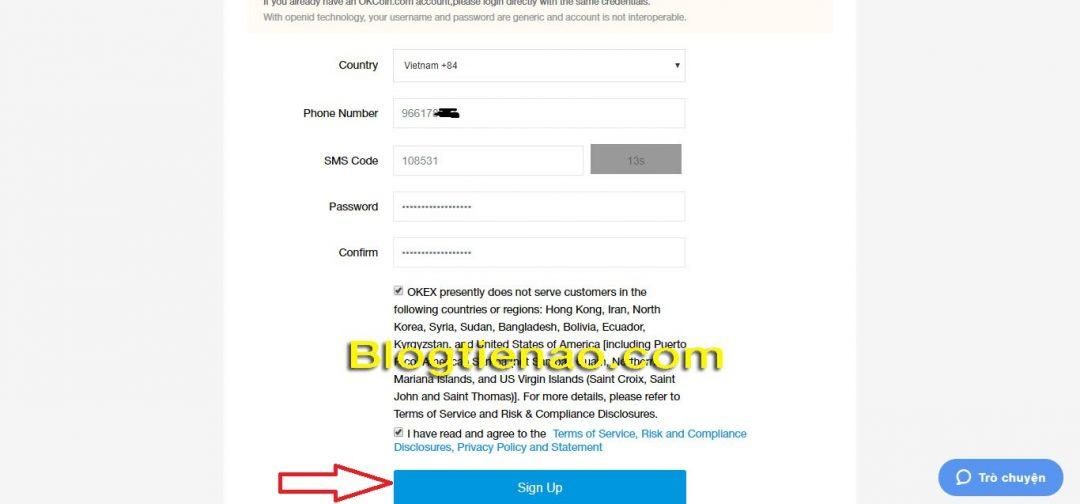 Đăng ký tài khoản trên OKEx. Ảnh 3