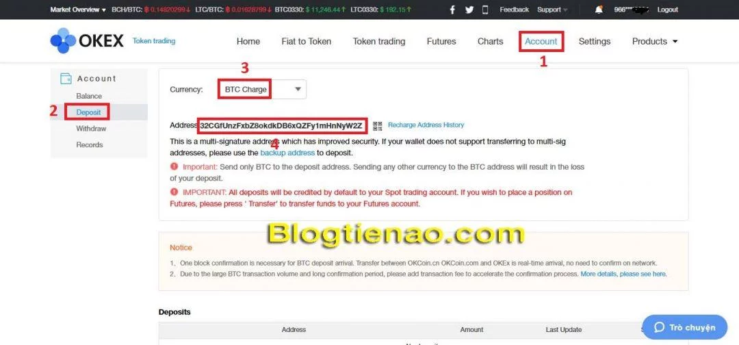Stort BTC op de OKEx-verdieping. Foto 1