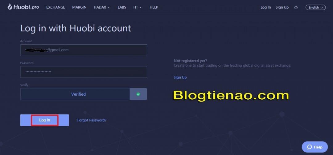 Đăng ký tài khoản trên HuobiPro. Ảnh 6