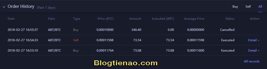 Mua bán trên Huobi Pro. Ảnh 7