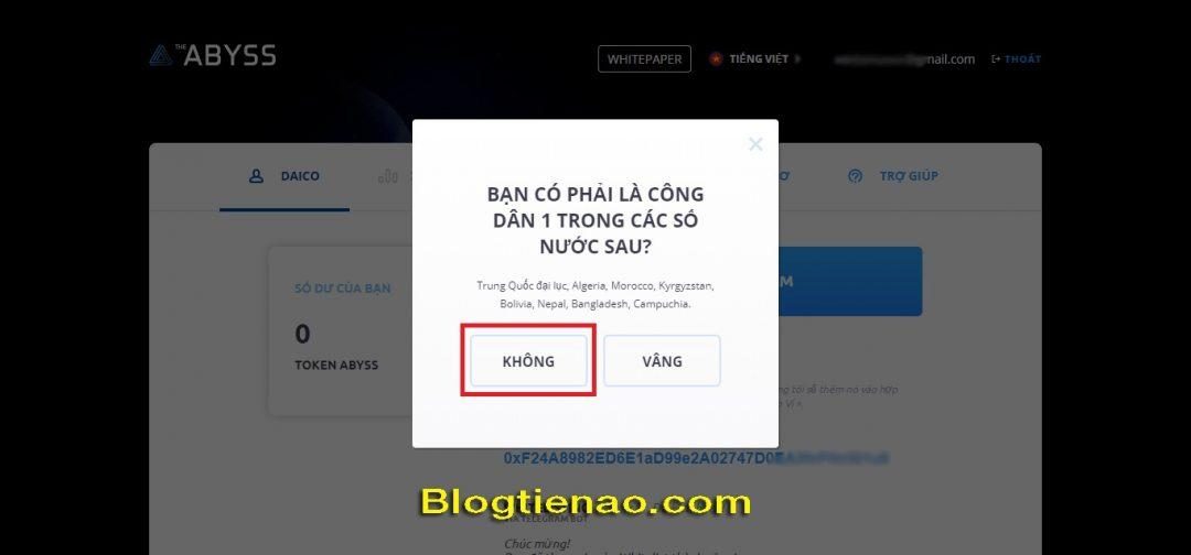 Xác minh danh tính KYC ABYSS. Ảnh 3