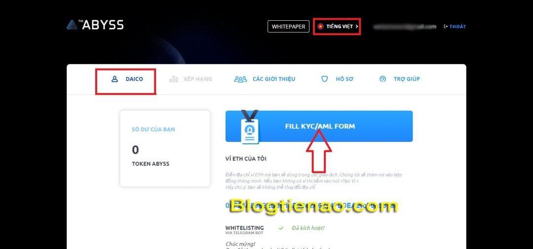 Xác minh danh tính KYC ABYSS. Ảnh 1