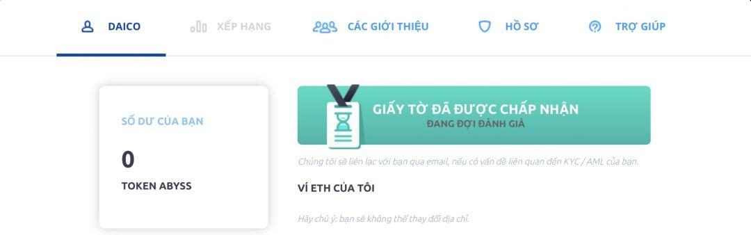 Xác minh danh tính KYC ABYSS. Ảnh 8