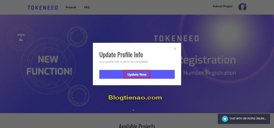 Đăng ký tài khoản Tokeneed. Ảnh 4