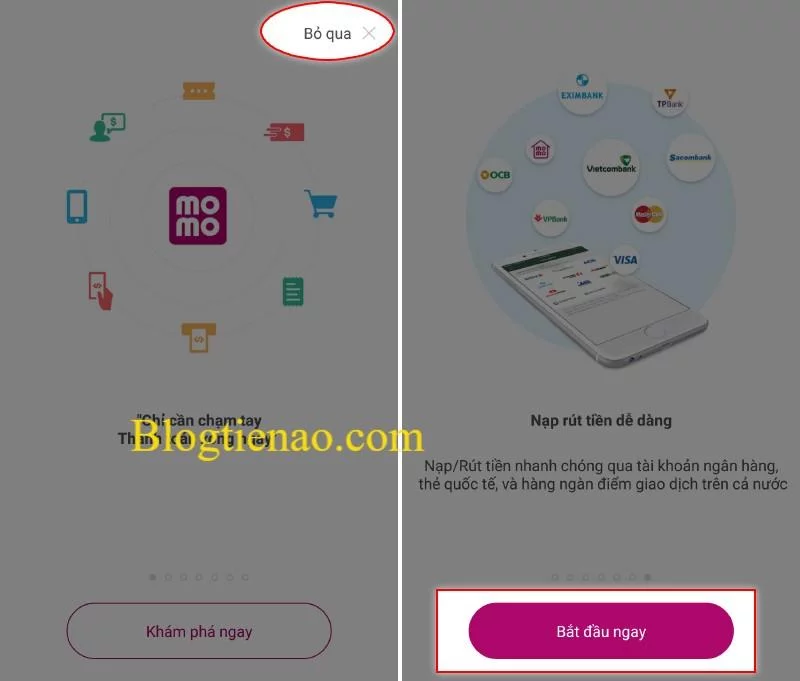 تعليمات لتسجيل حساب في MOMO