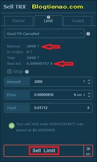 Cách mua bán giao dịch trên HitBTC. Ảnh 4