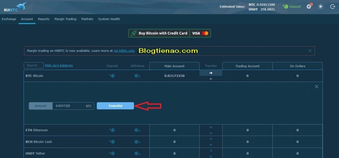 Nạp BTC vào sàn HitBTC. Ảnh 7