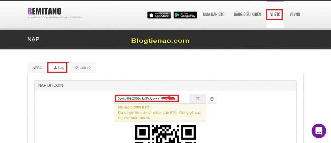 Rút BTC về Remitano. Ảnh 3