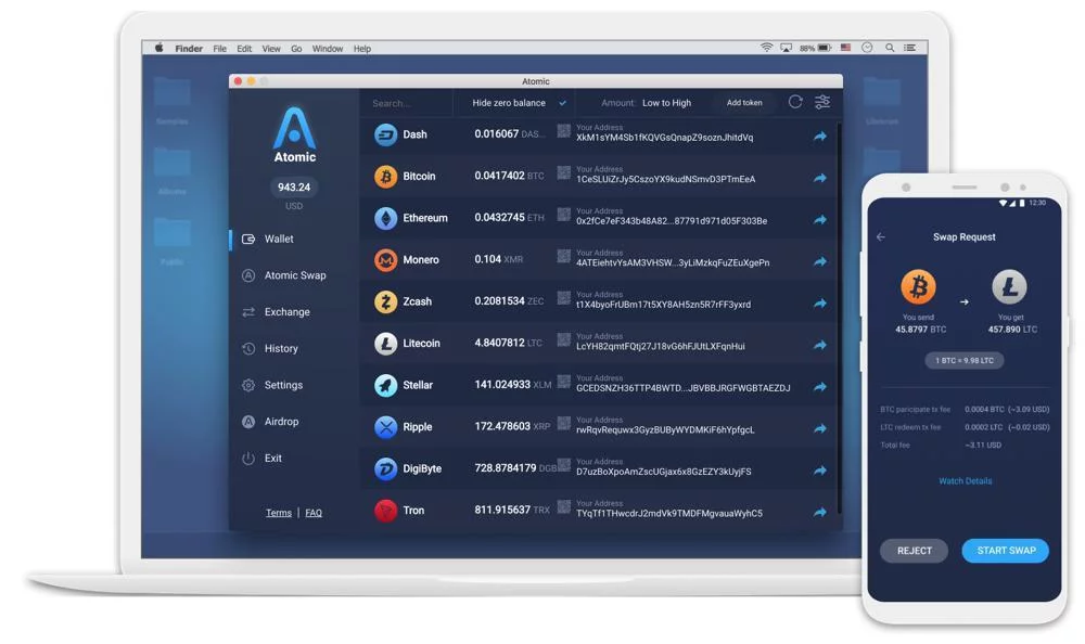 ví Ethereum Atomic