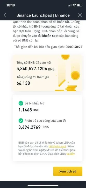 Phân bổ token sau cùng