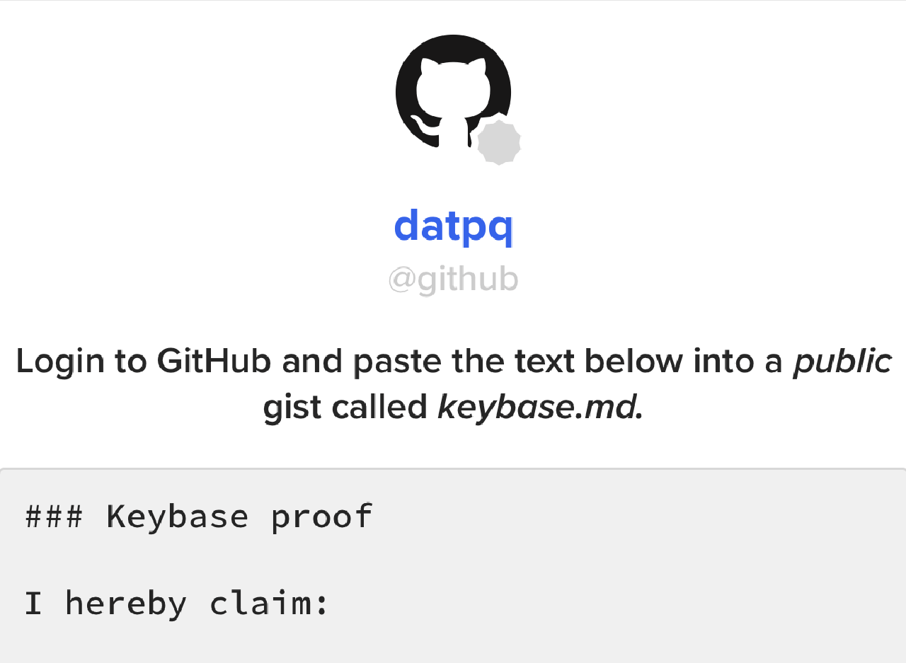 Sao chép Keybase proof