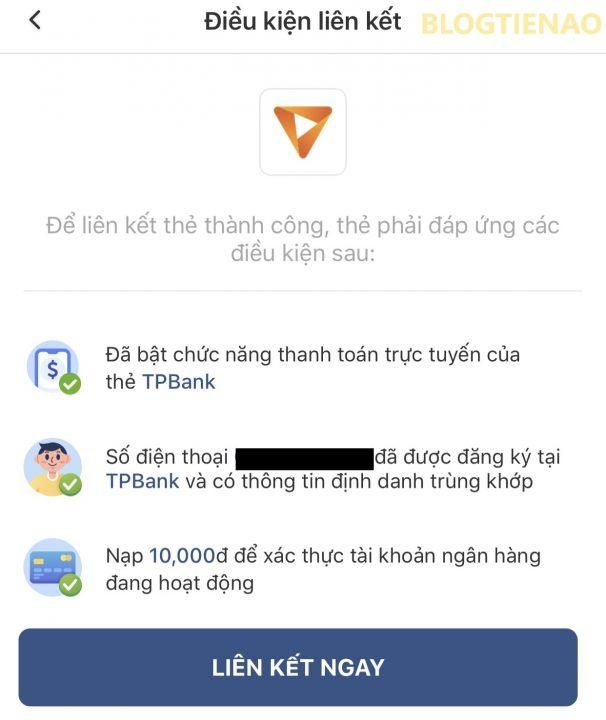 Điều kiên liên kết ATM với ví VinID