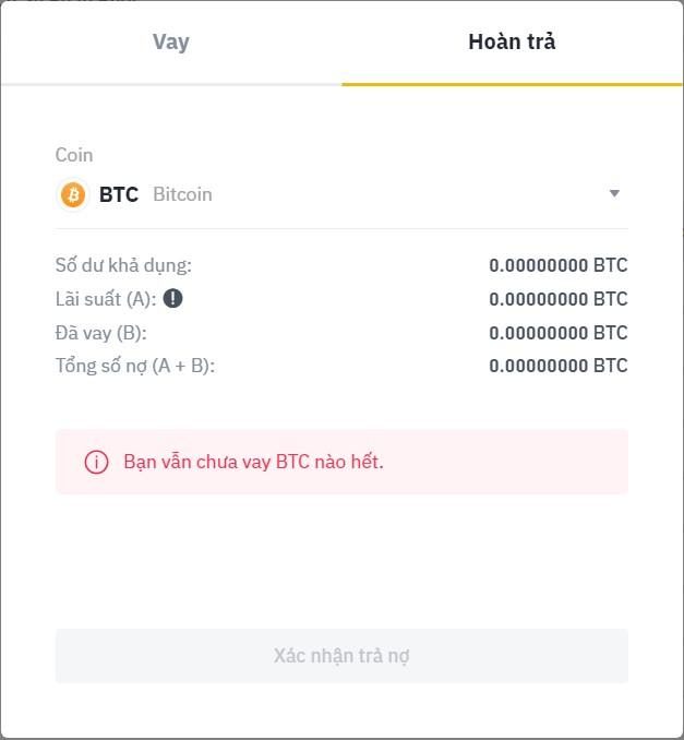 Hoàn trả BTC