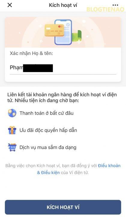 Kích hoạt ví VinID