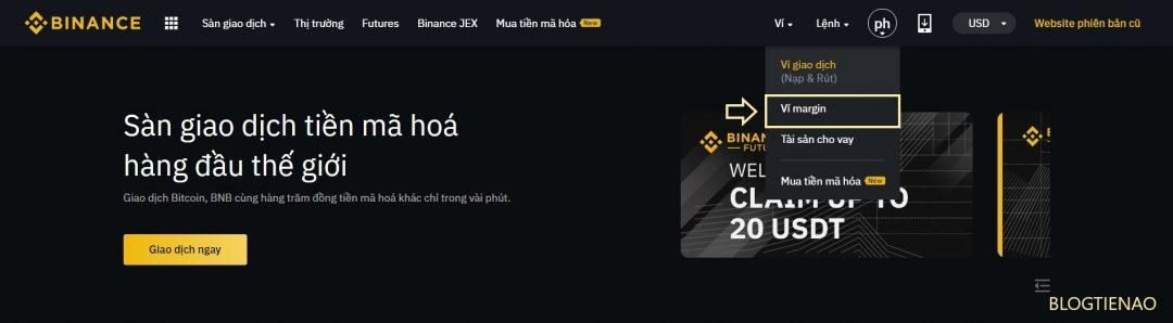 Ví Binance Margin Trading