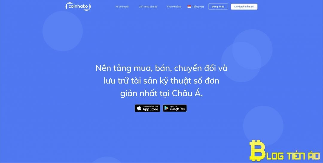 Giới thiệu về giao diện sàn Coinhako