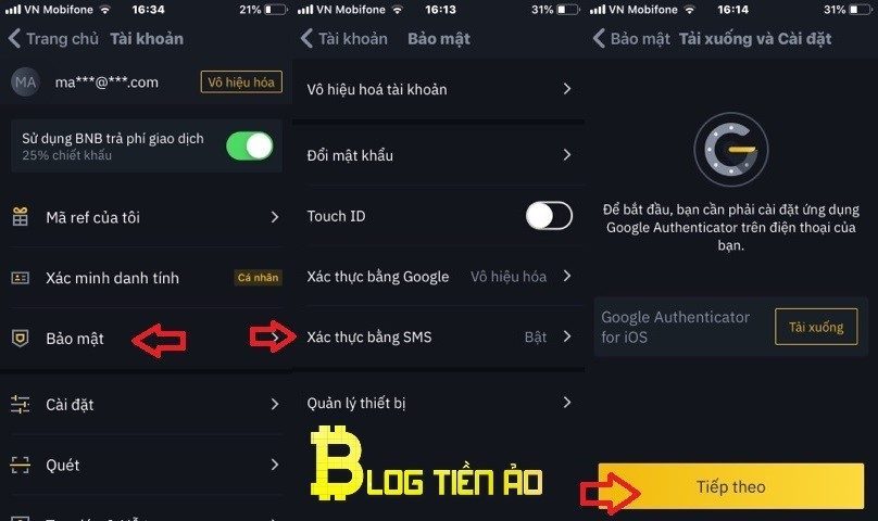 Kích hoạt GA trên Binance