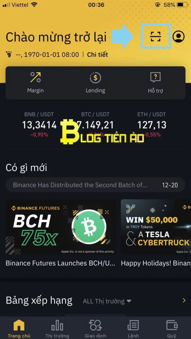 Xác minh khuôn mặt trên Binance App