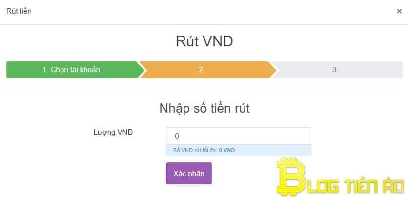 Nhập lượng VND cần rút