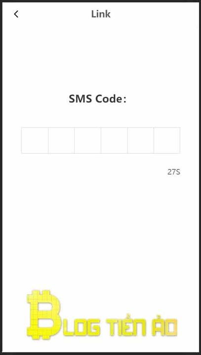 nhập SMS code