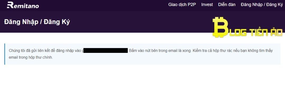 Thông báo kiểm tra email đăng nhập tài khoản