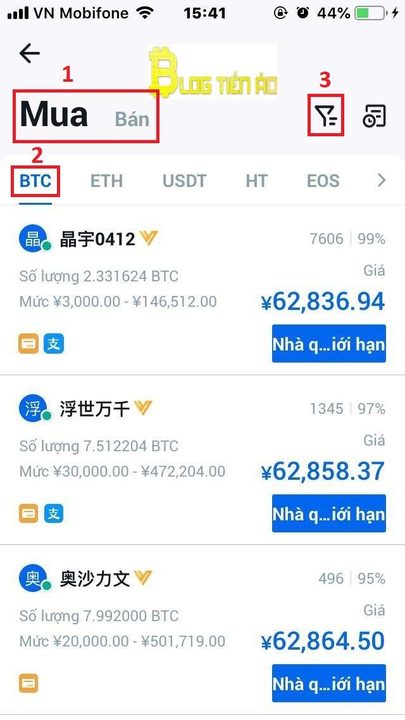 Giao dịch Huobi OTC