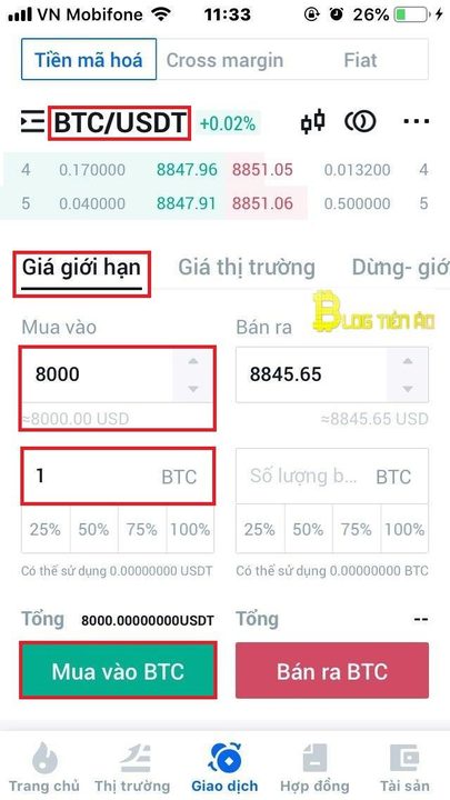 Huobi transaction