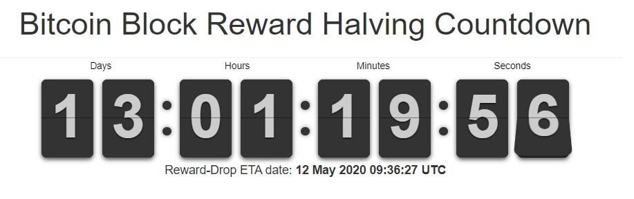 bitcoin halving đếm ngược