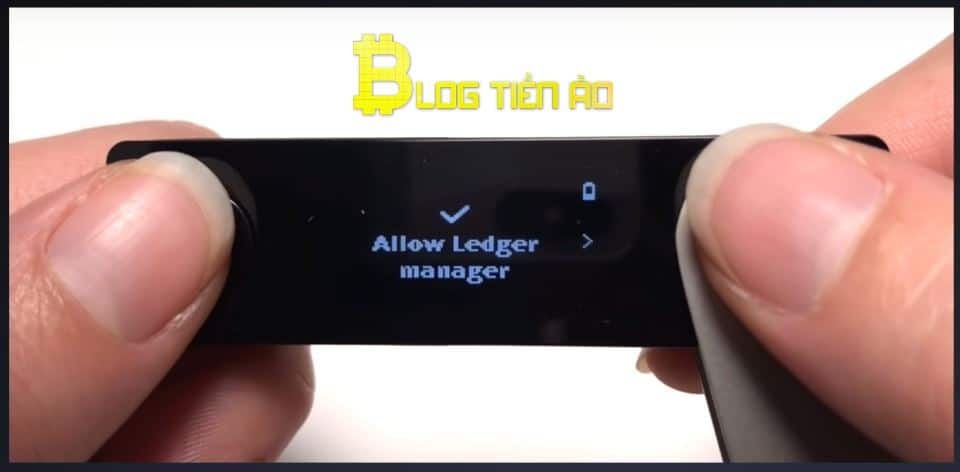 nhấn hai nút để cho phép Legder Live quản lí ví