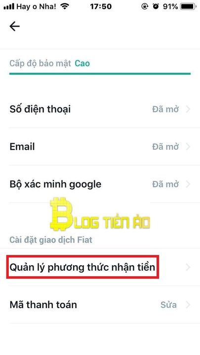 Cách thêm thẻ ngân hàng trên Huobi