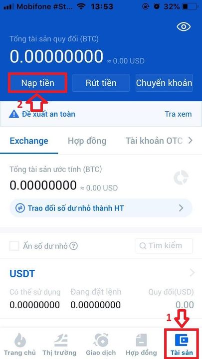 Cách nạp tiền