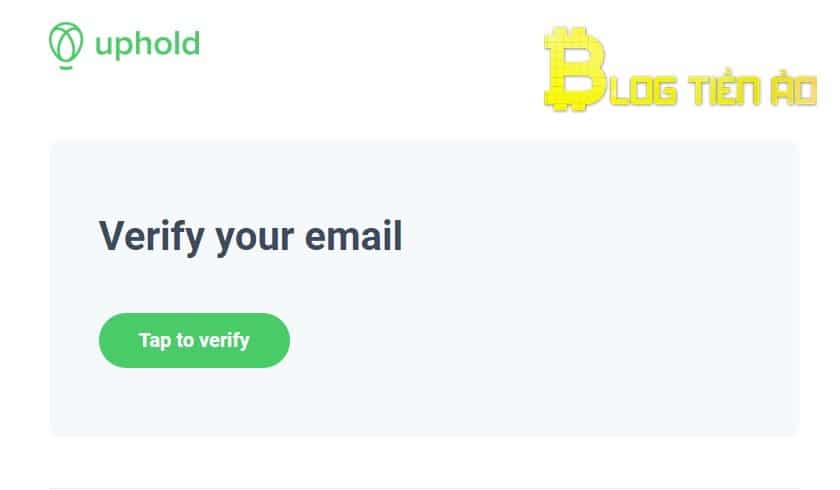 Nhấn nút tap to verify để xác thực email