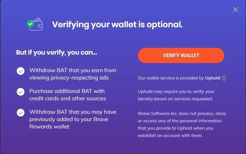 Verify Brave Wallet