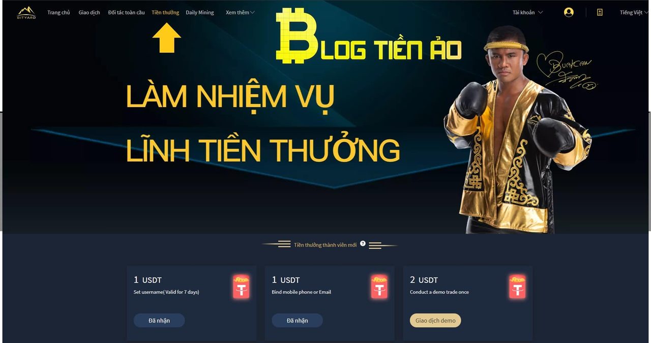 Làm nhiệm vụ tiền thưởng 258 USDT