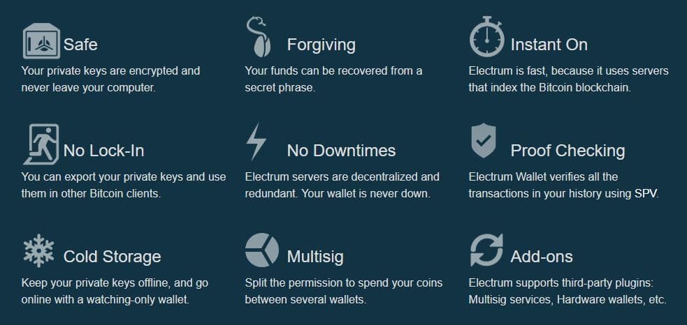 ưu điểm ví electrum