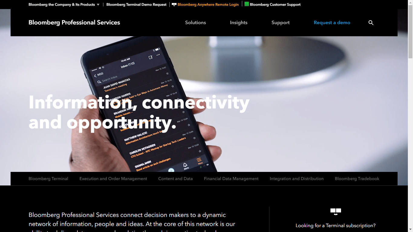 bloomberg professional services