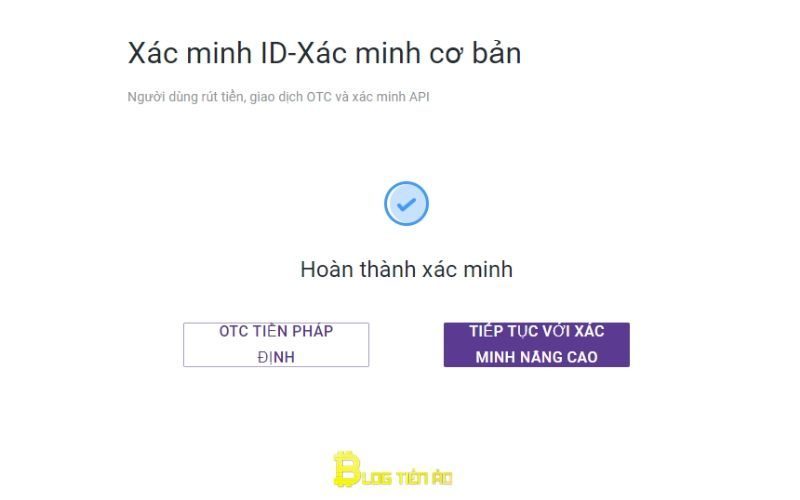 hoàng thành xác minh id cơ bản