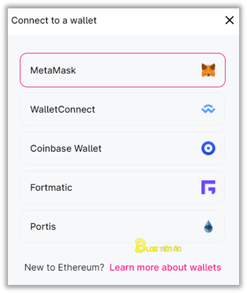 chọn ví metamask