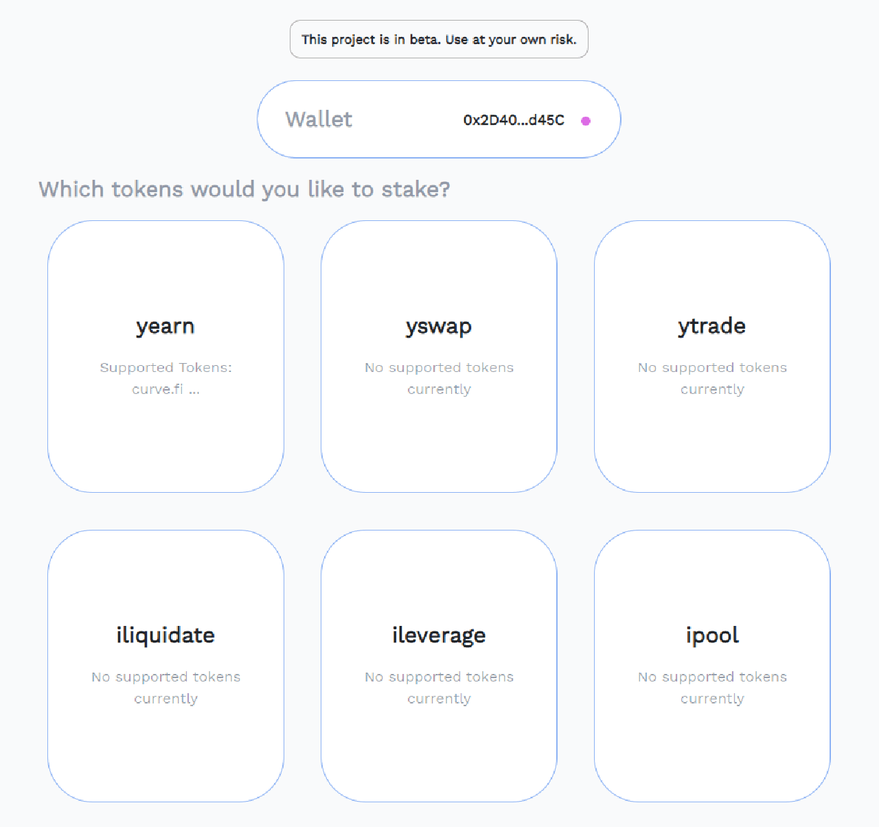 staking dashboard yearn finance