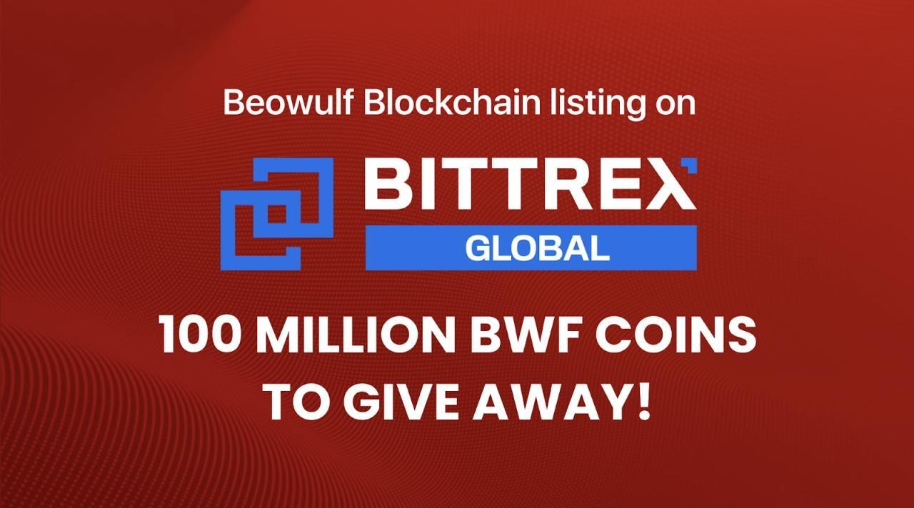 Beowulf blockchain listing on bittrex