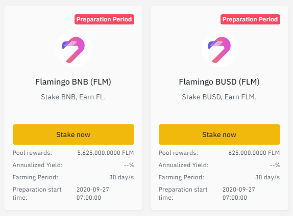 chọn stake now với bnb