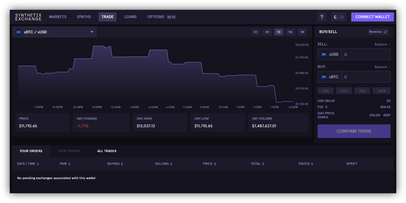 synthetix exchange